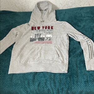 Gray New York Graphic Aeropostale Hoodie